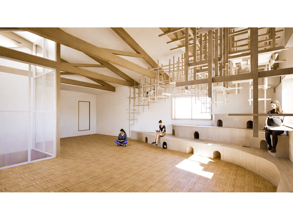 猫とともに生活する多目的